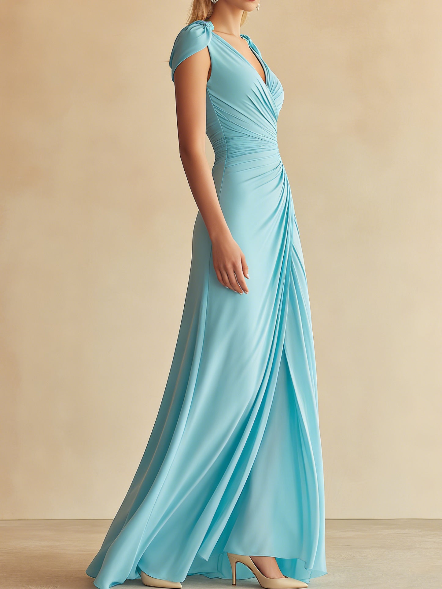 Liserie Draped Maxi Bridesmaid & Formal Dress
