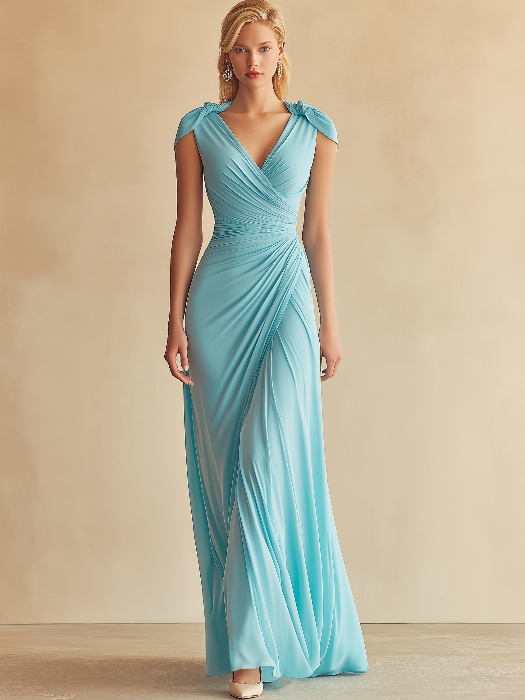 Liserie Draped Maxi Bridesmaid & Formal Dress