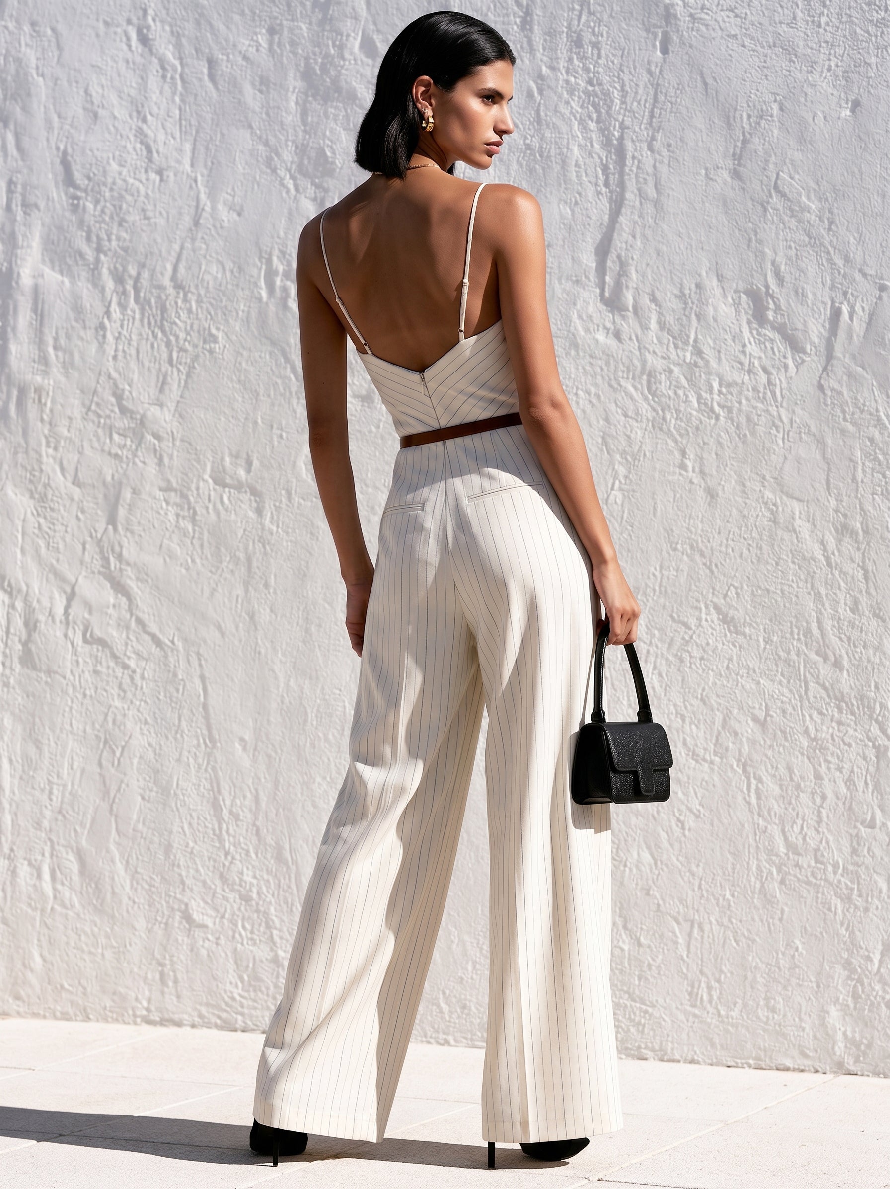 Liserie Minimalist Sienna Pinstripe Wrap Jumpsuit