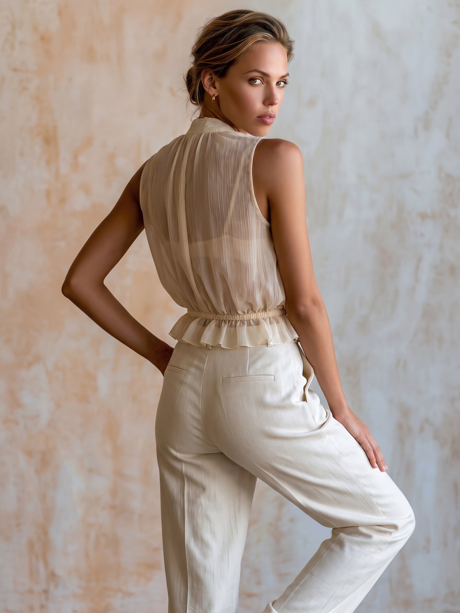 Liserie Élise Sheer Ruffle Blouse