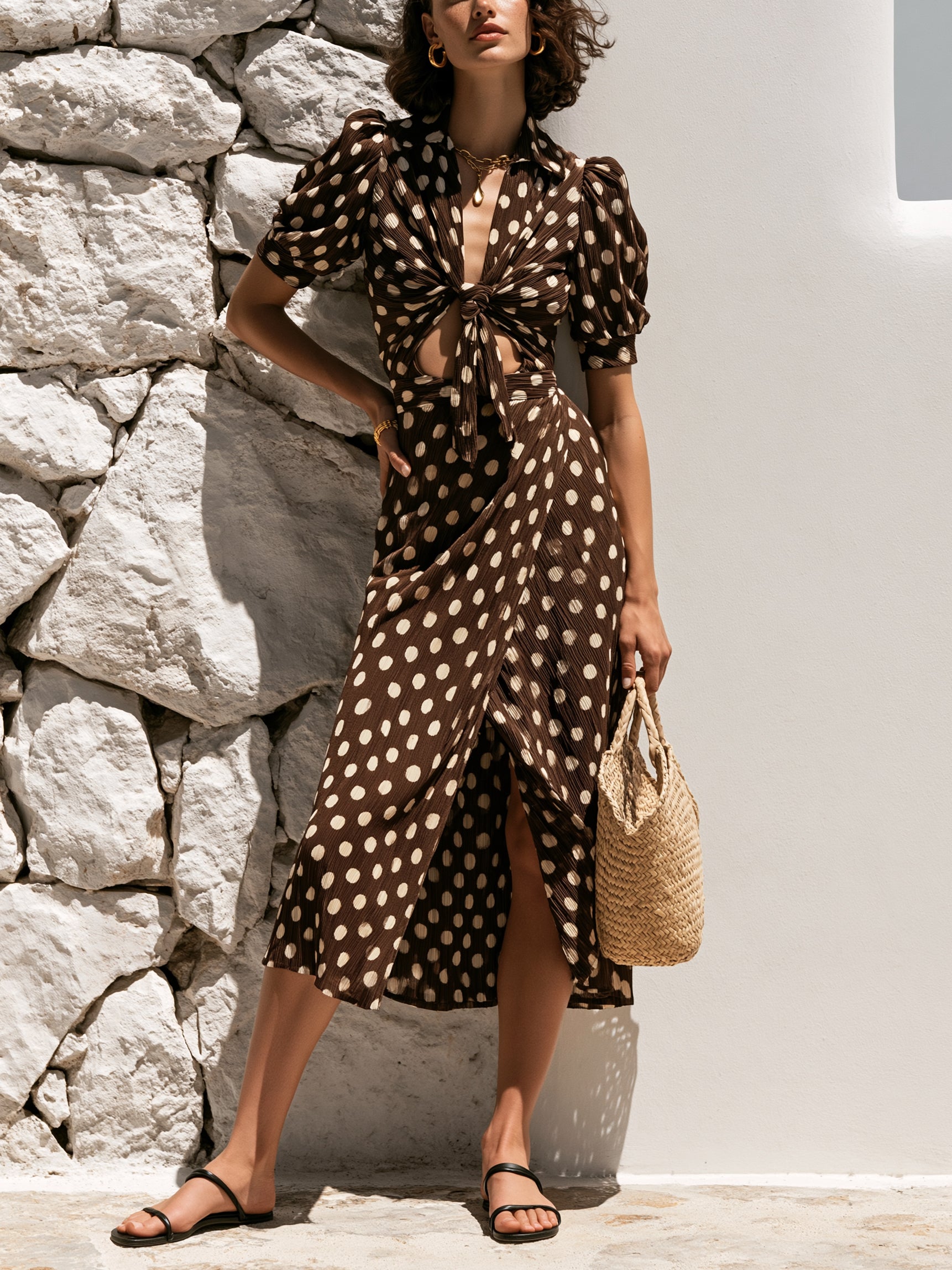 Liserie Sienna Polka Dot Wrap Dress