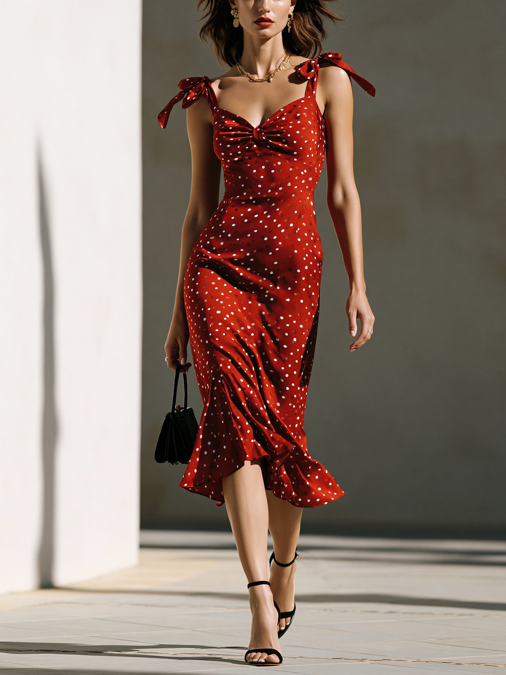 Liserie French Riviera Polka Dot Slip Dress