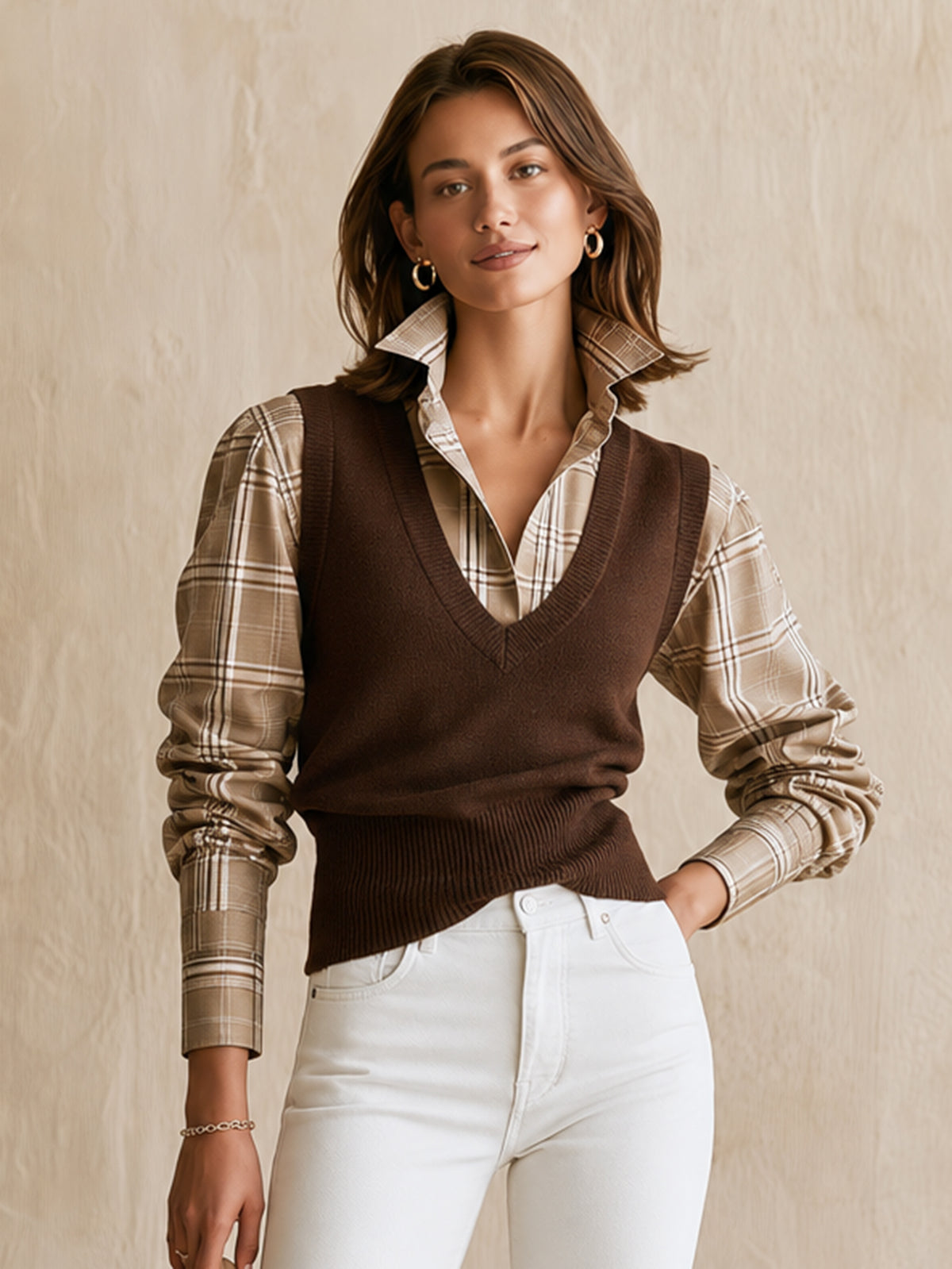 Brown Sweater Vest