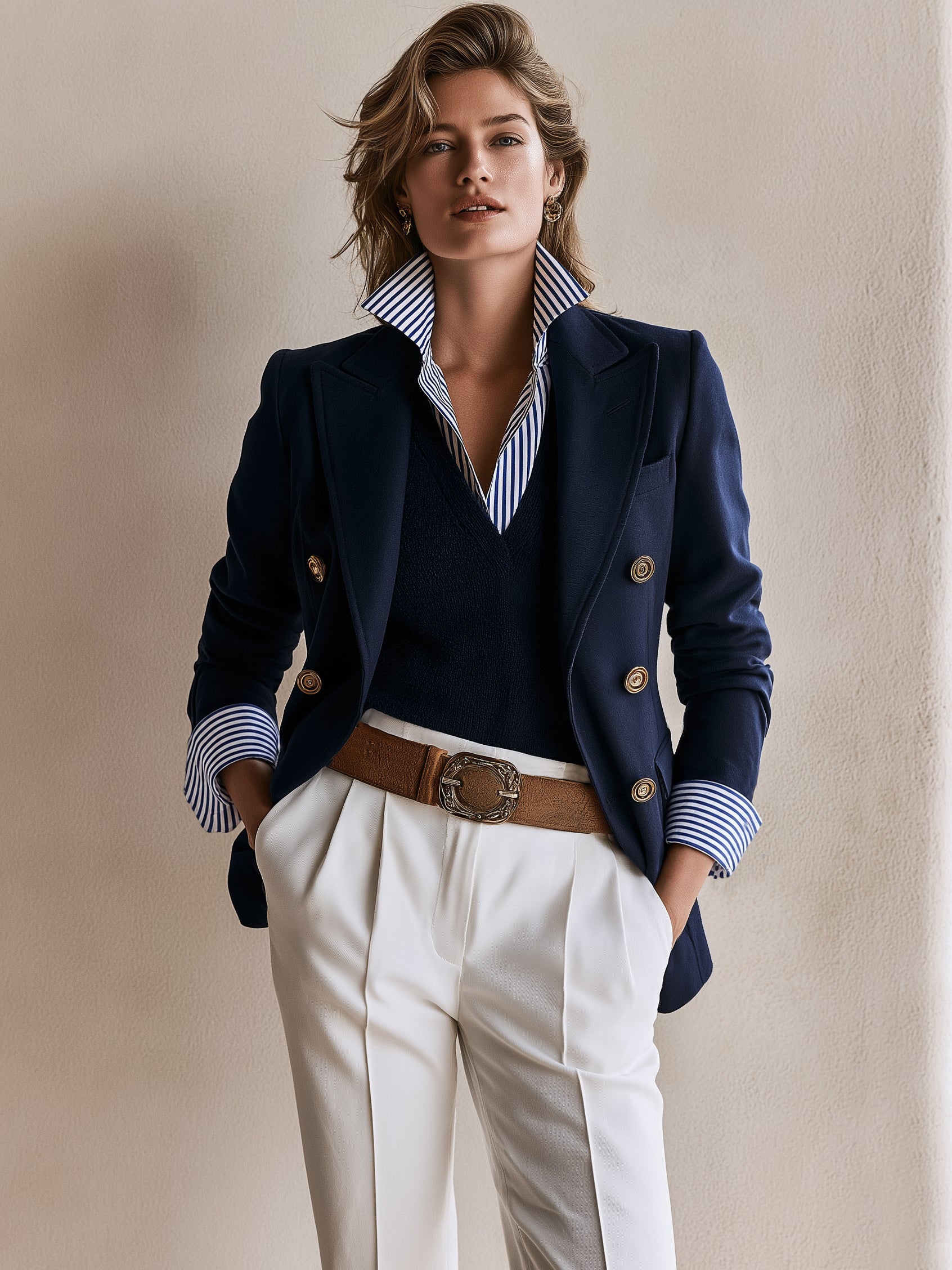 Tailored Double‑Breasted Blazer Outerwear