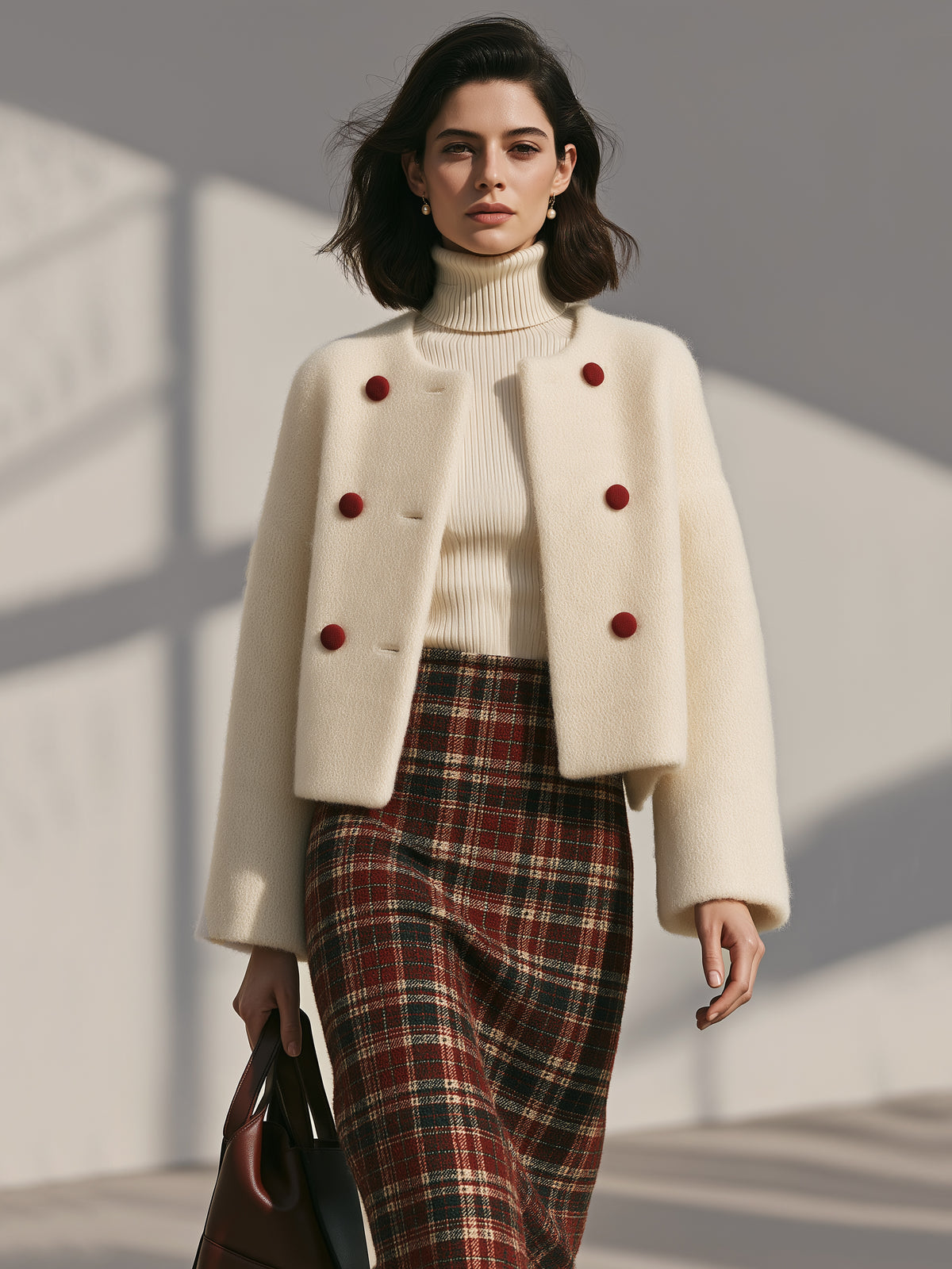 Elegant Wool Blend Jacket Outerwear