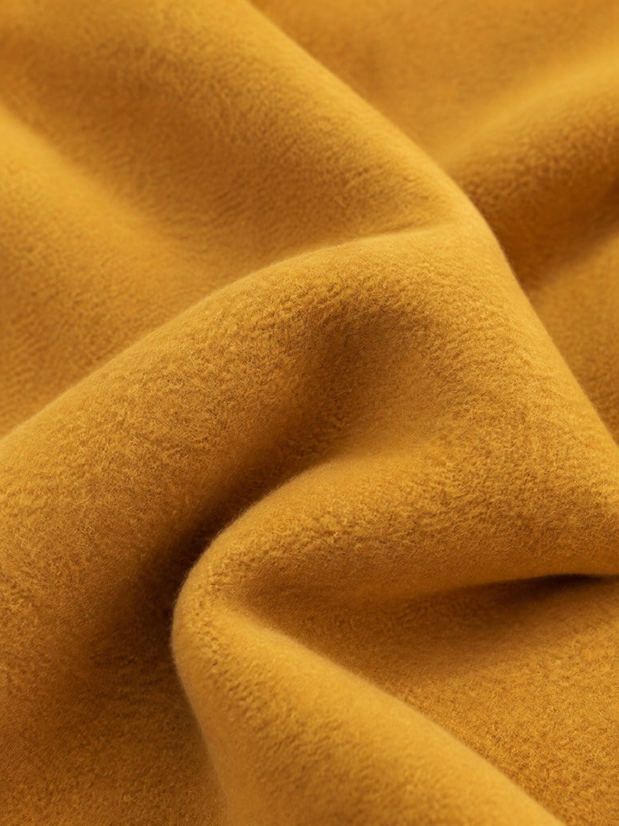 Mustard Wrap Collar Top