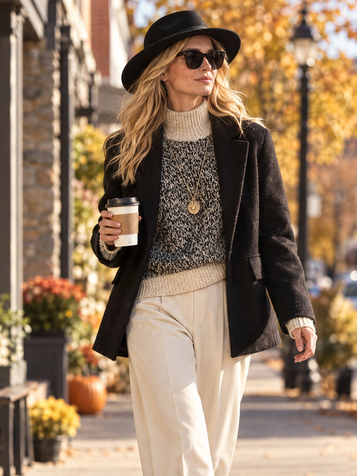 Marled Yarn Turtleneck Sweater Knitwear