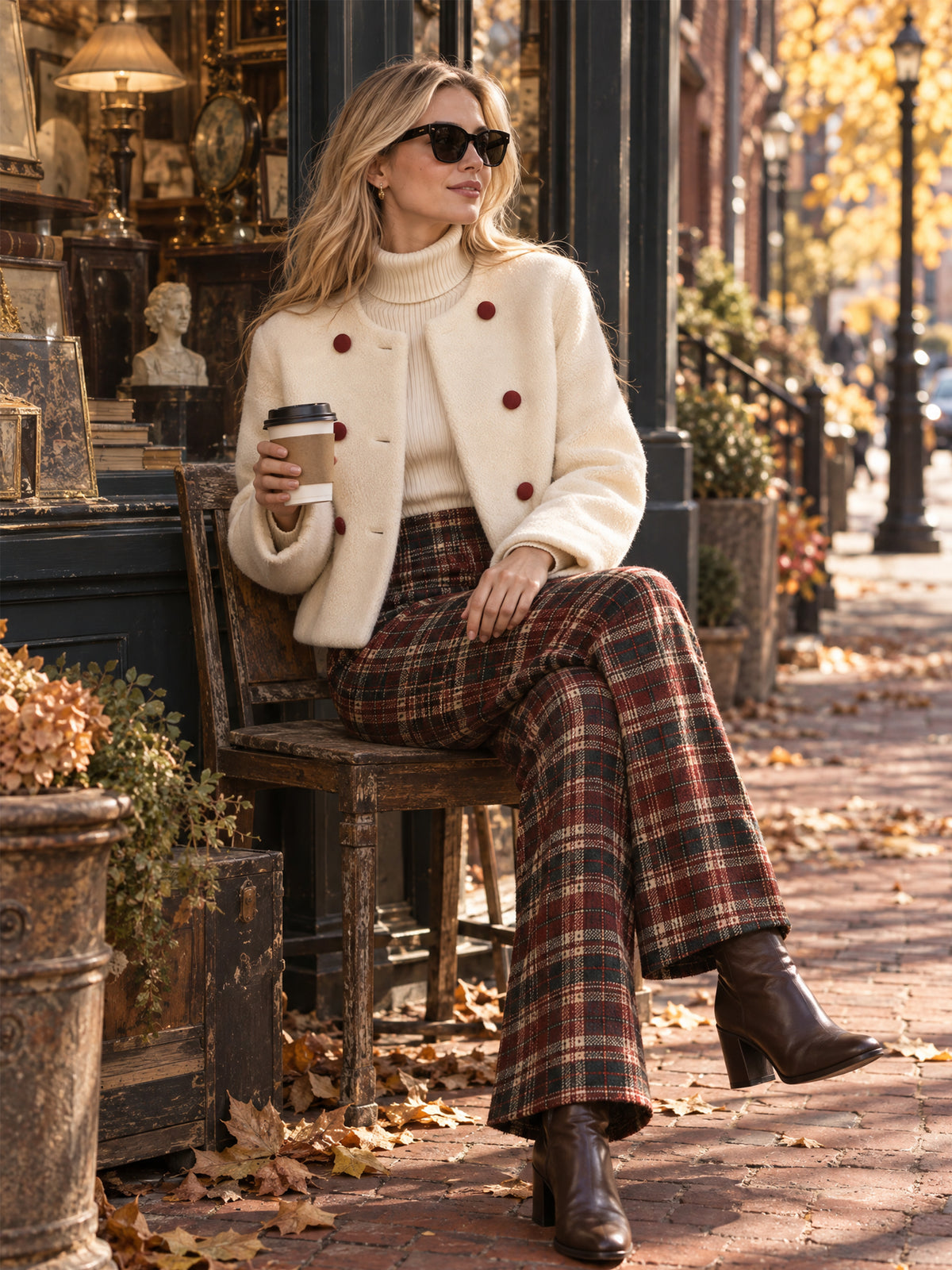 Elegant Wool Blend Jacket Outerwear