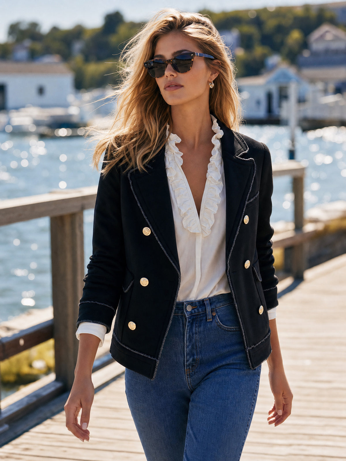 French Blazer Soft Tailoring Jacket Outerwear
