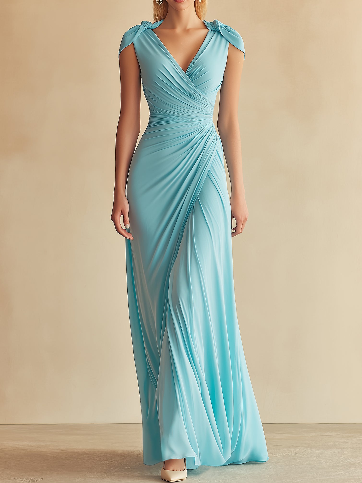 Liserie Draped Maxi Bridesmaid & Formal Dress
