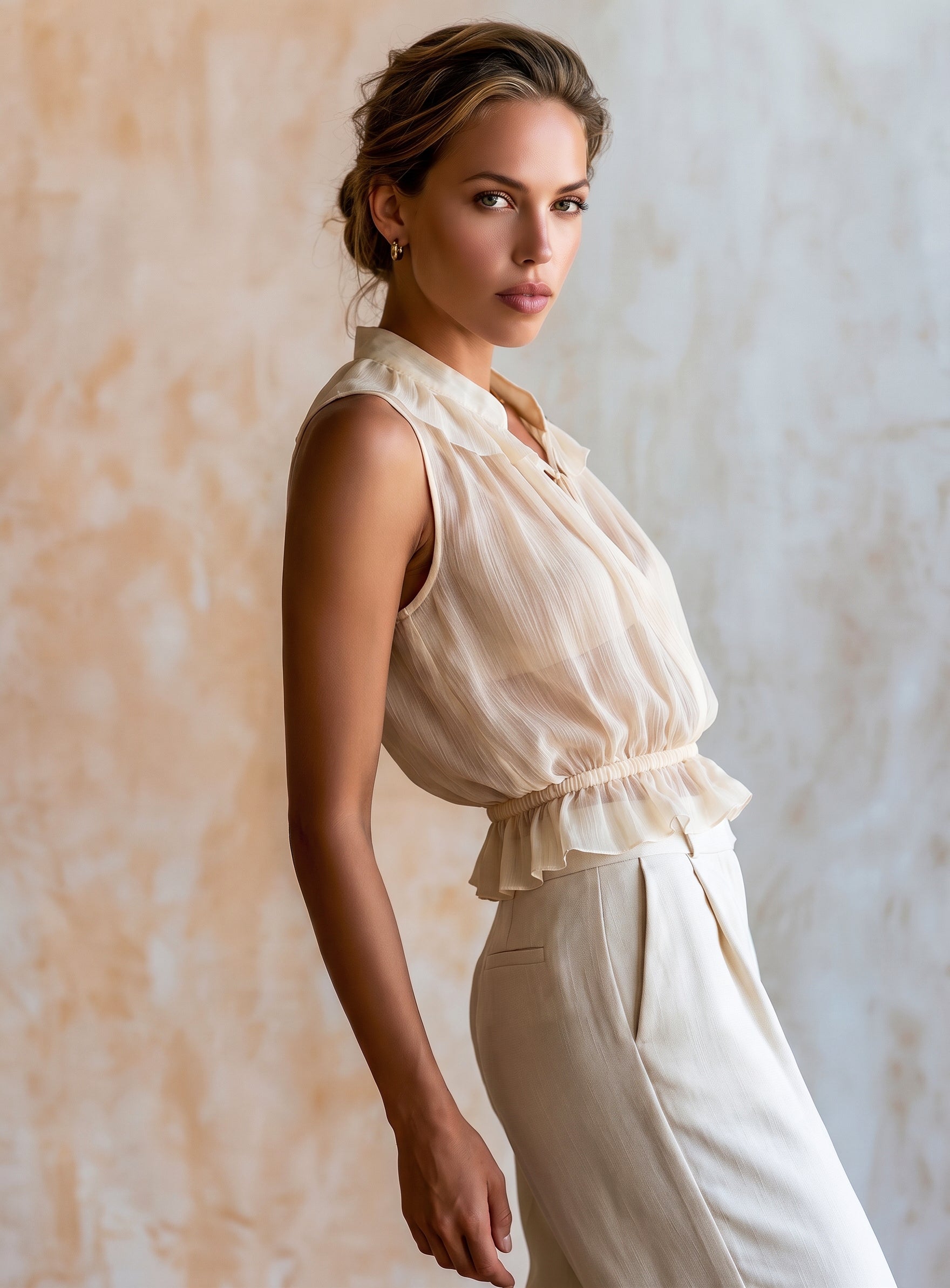 Liserie Élise Sheer Ruffle Blouse
