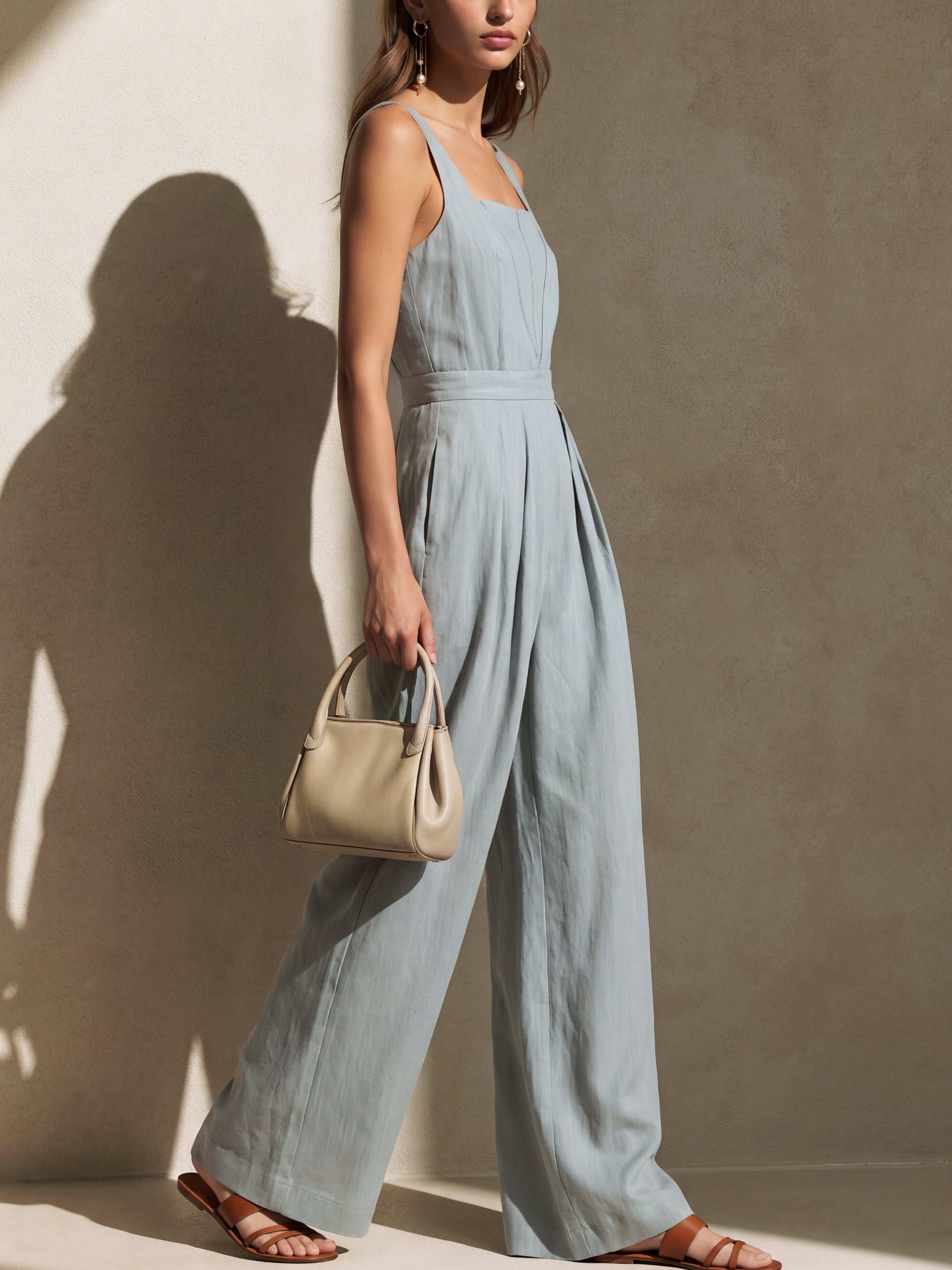 Liserie Elegant Tailored Linen Jumpsuit