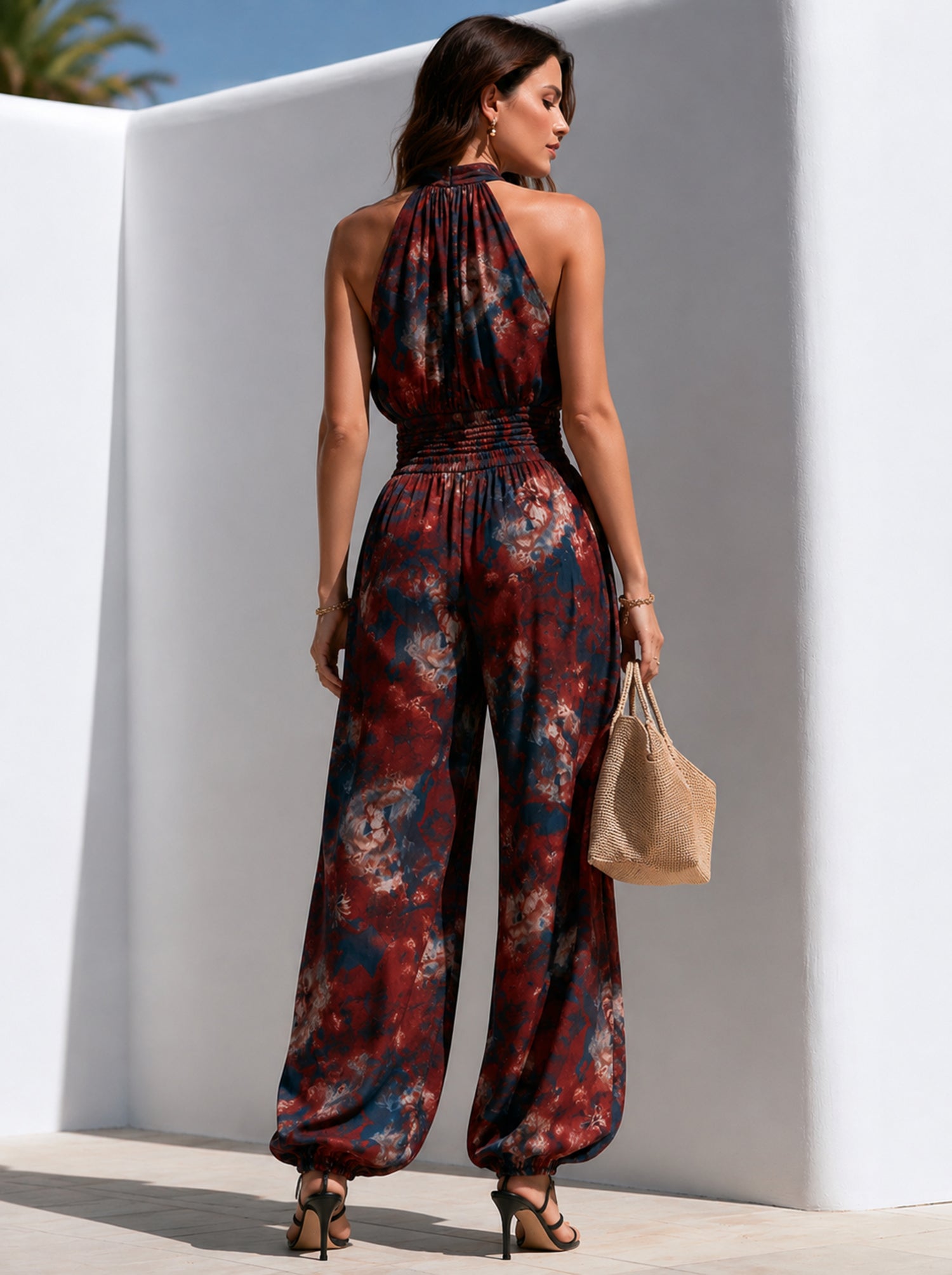 Liserie "Twilight Impression" Crisscross Halter Jumpsuit