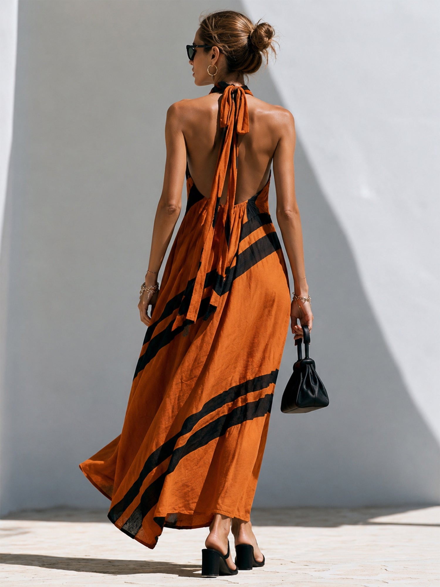 Liserie Solara Printed Halter Maxi Dress