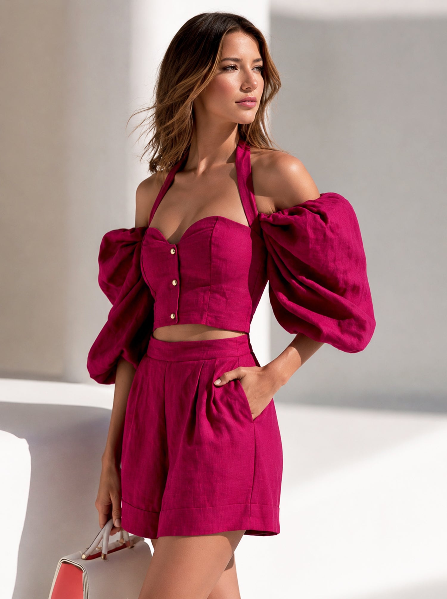 Versatile 2-Way Style Set – French Summer Vibes & Detachable Design