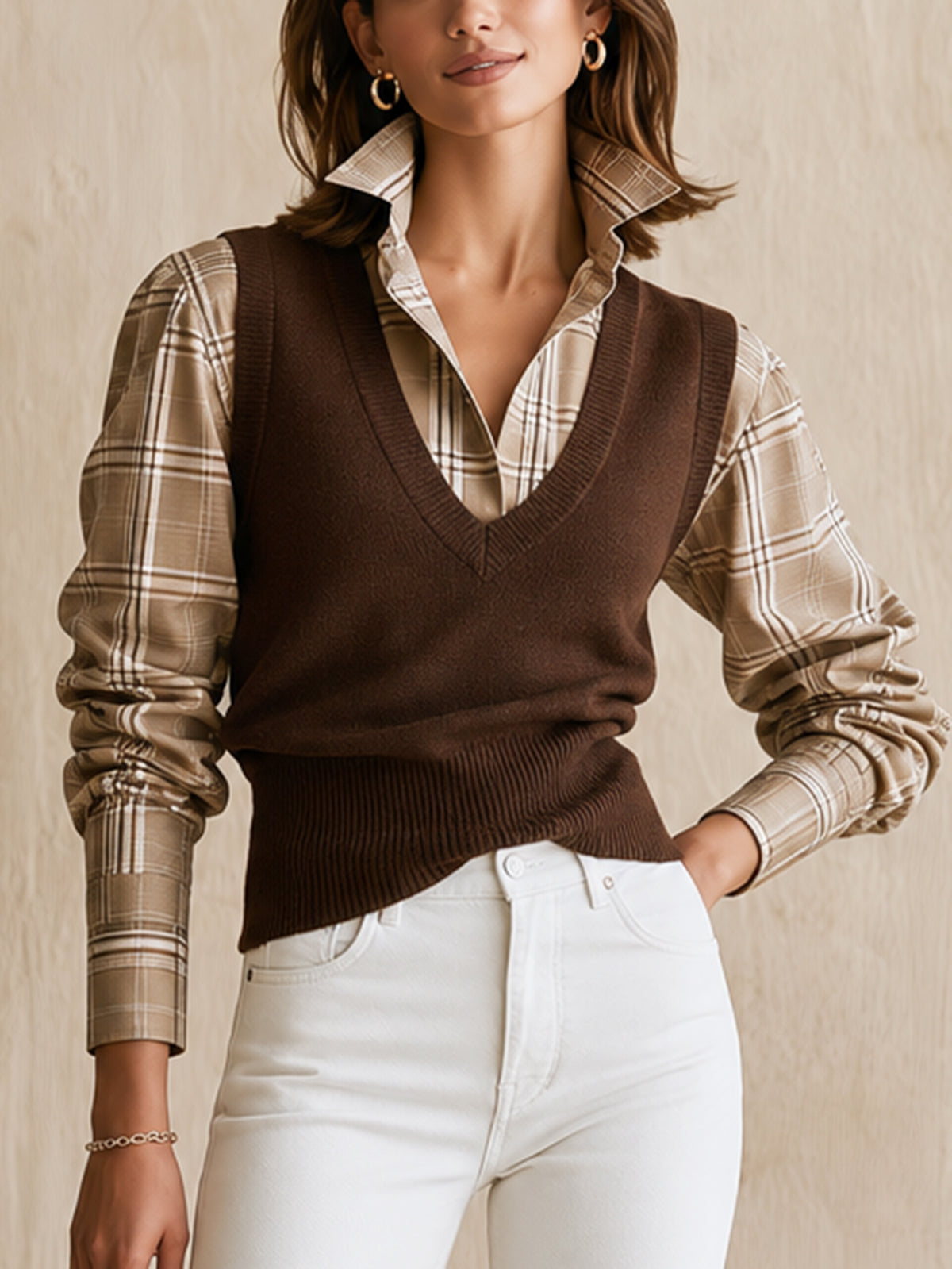 Brown Sweater Vest