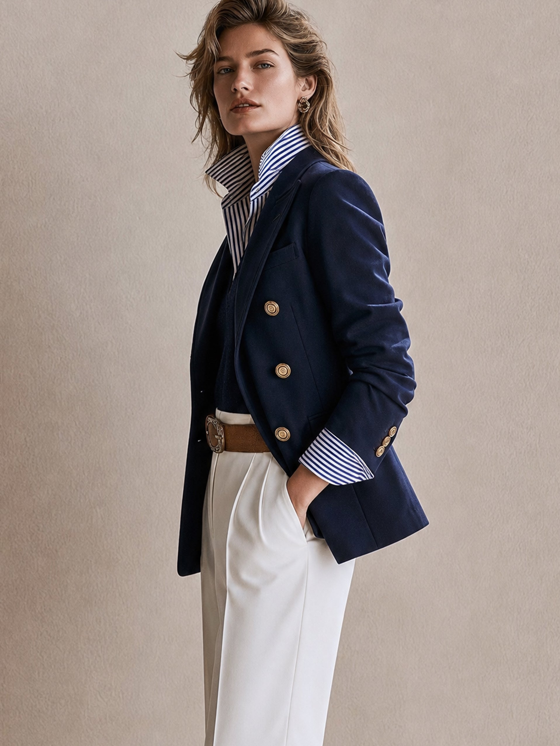 Tailored Double‑Breasted Blazer Outerwear