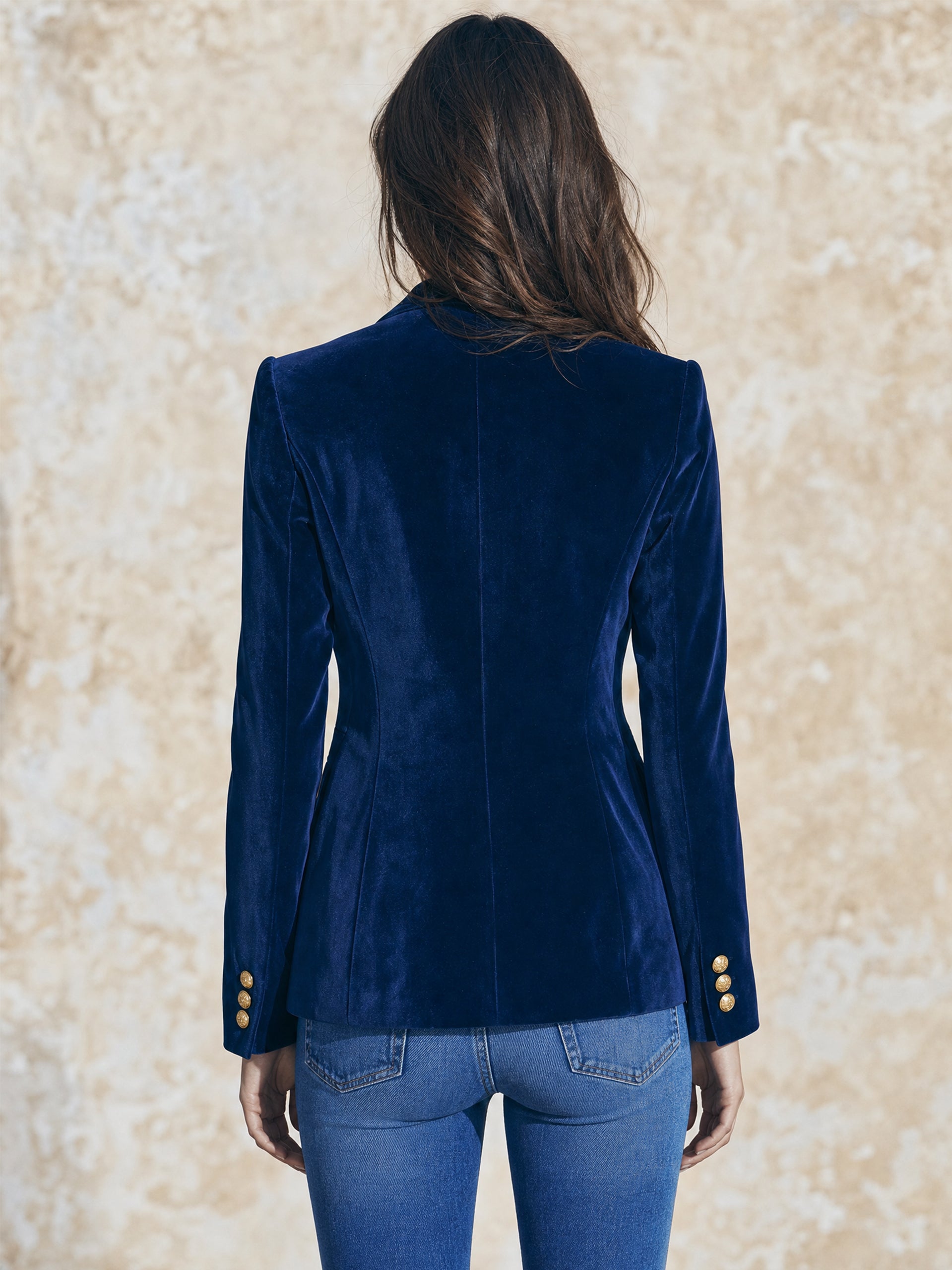 Velvet Tailored Blazer Vintage Jacket