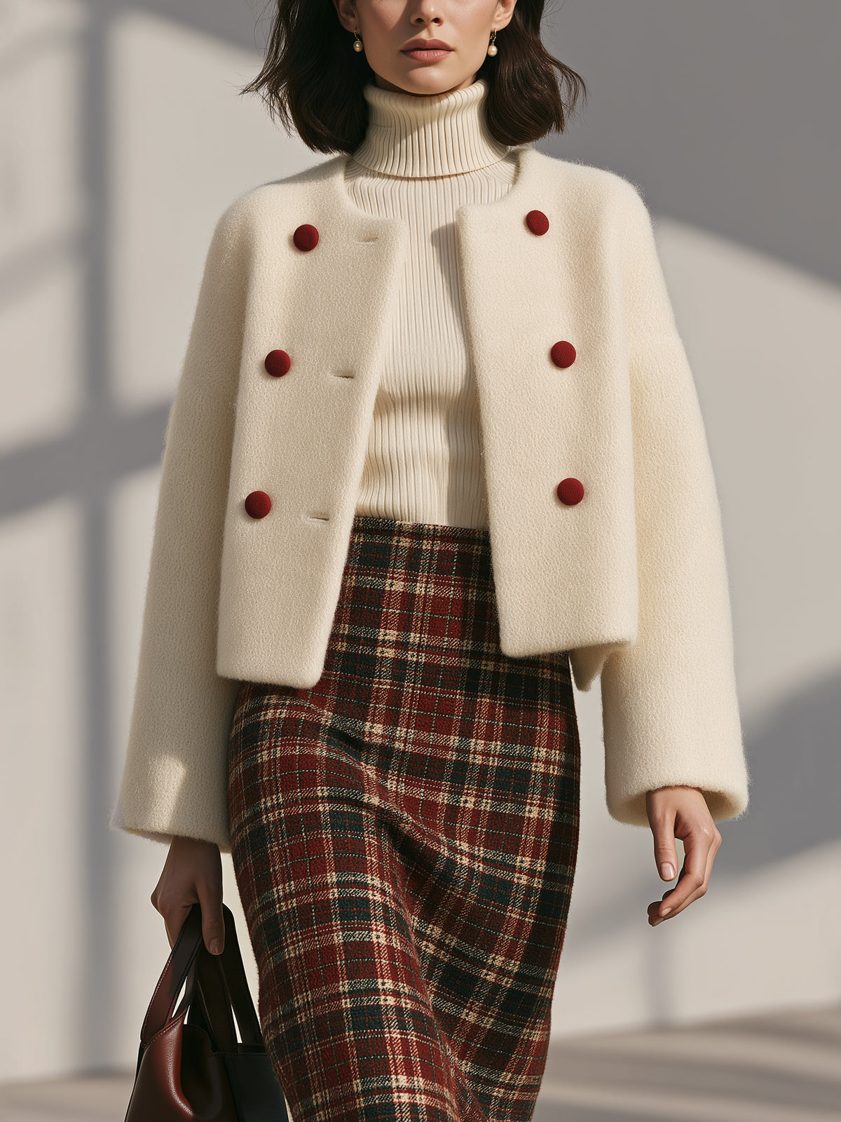 Elegant Wool Blend Jacket Outerwear