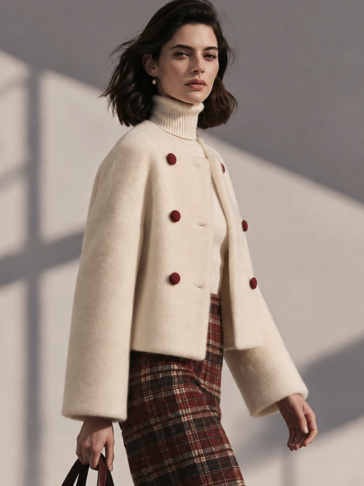 Elegant Wool Blend Jacket Outerwear