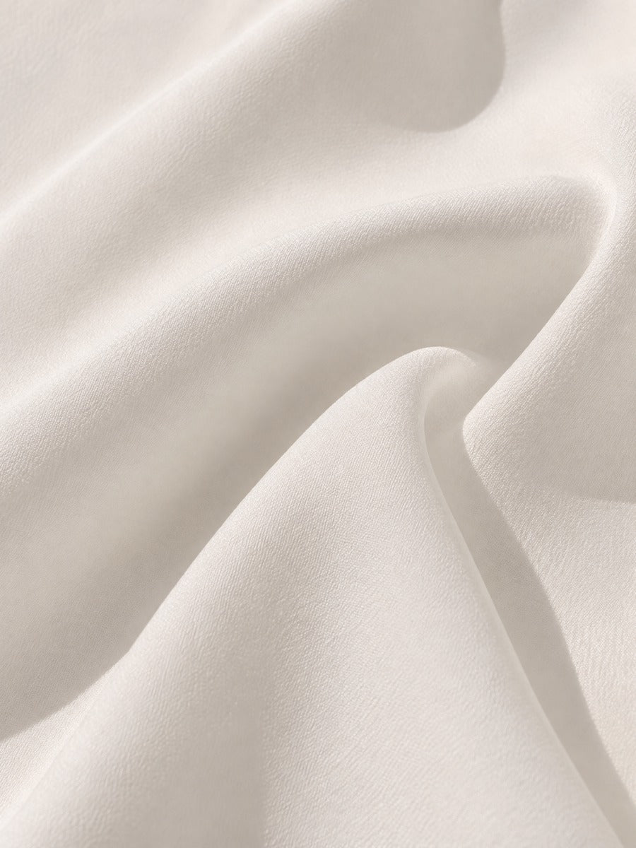 Wide Point Collar Drapey White Shirt