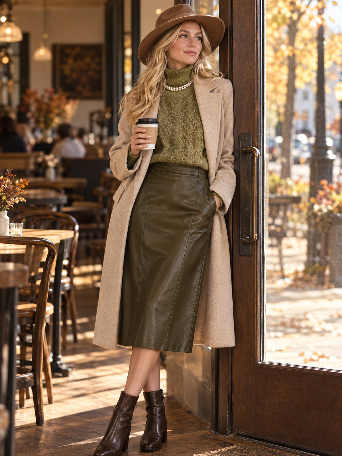 Elegant Cable Knit Turtleneck Sweater